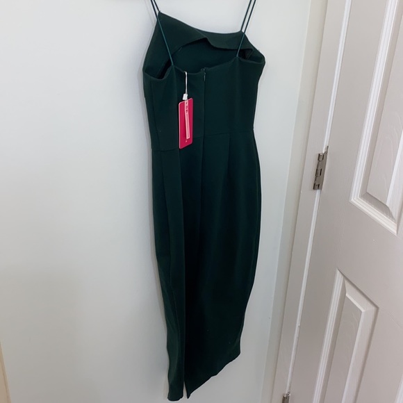 Cecilia Bodycon Midi Dress Emerald - Picture 4 of 4